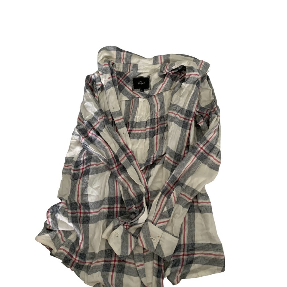 Rails Hunter Plaid Flannel Button Down Shirt Whit… - image 2